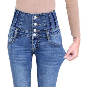 Jeans 2023 Yeni Bahar Kotu Kadın Sonbahar İnce Ayaklar Kalem Pantolon Dövüşü Kot Streting Jeans bayanlar artı 6xl denim pantolonlar kadın