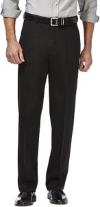 Haggar Men's Premium No Iron Khaki Classic Fit Flat Front Castary Pant（レギュラーとビッグトールサイズ）