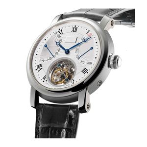 Verhandelbare, maßgeschneiderte High-End-Männer-Business-Mechanische Uhr mit Doppelkalender und Tourbillon-Uhrwerk