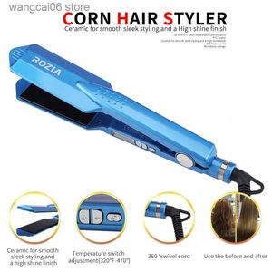 Hair Curlers Straighteners Hair Straightening Styling Tool Professional Fast Heating Flat Iron 1/4 Nano Titanium 470F Temperature Blue Straightener Irons T231216