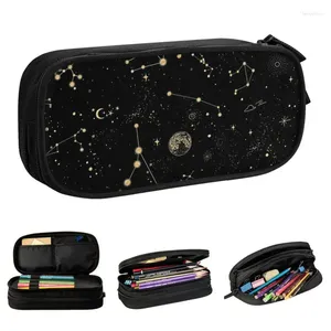 Cosmetic Bags Into The Galaxy Pencil Case Occult Witch Magic Constellation Box Pen Student Big Capacity School Supplies Stationery