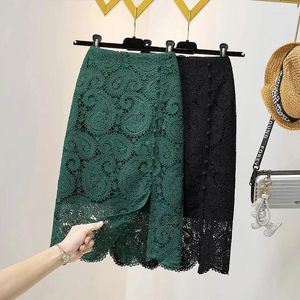 Saias roupas femininas 2023 primavera e aummer moda solta laço saco hip meados preto saia faldas mujer moda vetement femme jupe m88