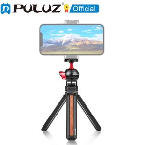 Tillbehör Puluz Inlagd trä Desktop Vlogging Live Stativhållare med bollhuvud