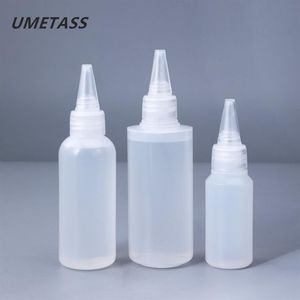 Storage Bottles & Jars UMETASS 30ML 60ML 100ML Empty PE Plastic Glue With Screw-On Lids Squeeze Liquid Ink Oil Dropper 10PCS lot2732