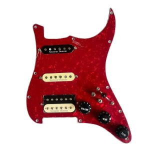 Conjunto de pickguard de guitarra pré-fiado HSS, Zebra Seymour Duncan SSL1 TB4 Kit de chicote de fiação de interruptor dividido de bobina de captadores para peças de reposição de guitarra fender