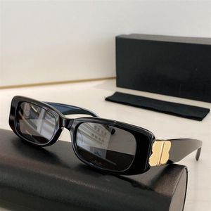 designer sunglasses for women Bb Rectangle square frame vintage shiny gold summer UV400 lens style laser logo top quality 0096184x