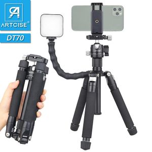 Holders ARTCISE 35" 89cm Portable Compact Desktop Mini Tripod Panoramic Ball Head 1/4" Quick Release Plate for DSLR Camera Mobile Phone