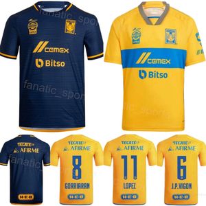 Tigres UANL 23 24 Futebol 10 Andre-Pierre Gignac Jersey 16 Diego Lainez 6 Juan Vigon 1 Nahuel Guzman 29 Jonathan Herrera 9 IBANEZ ANGULO Camisa de futebol Kits Equipe do clube