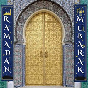 Eid Mubarak Door Porch Banner Hanging Garland Flag Muslim Islamic EID Ramadan Kareem Festive Home Decor237t