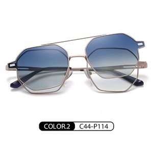 Модные солнцезащитные очки в оправе «два в одном», синие солнцезащитные очки на клипсе Taojing-337 231215