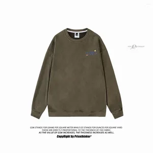 Felpe con cappuccio da uomo Pullover stampati con lettera di moda Felpe a maniche lunghe casual in pelle scamosciata autunno inverno Top oversize unisex coreano