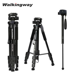 Tillbehör Walkingway Q222 Portabel kamera Tripod Stand Aluminium Travel Tripode Monopod för fotografering Video Digital SLR DSLR -kamera