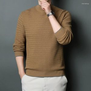 Męskie swetry luksusowe odzież 2023 Zima Wysokiej jakości ciepły sweter mody wełny