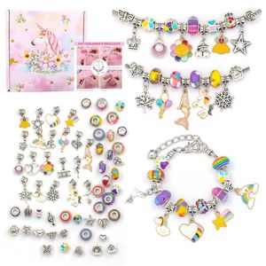 Mischung Bracelet Kit für Frauen DIY -Schmuck Making Accessoires Metall Charme Set für Kinder Trend Handschnur handgefertigte Roporusperlen