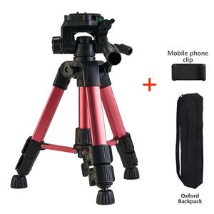 Holders Professional TripoD Portable Travel Aluminium Camera stativ Pan Head för iPhone Sony SLR DSLR Digital Video Camera Två färg