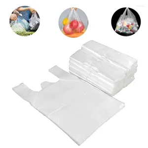 Depolama Çantaları 300pcs-100pcs Plastik T-Shirt Tasarım Perakende Alışveriş Süpermarket Ambalaj Kulplu