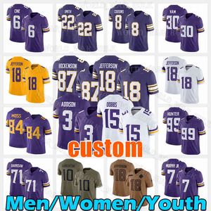 18 Justin Jefferson 87 T.J. Hockenson Futbol Forması 15 Joshua Dobbs 8 Kirk Cousins ​​3 Addison TJ 22 Harrison Smith DJ Randy Moss CJ Ham 6 Lewis Cine John Randle 98 D.J. Küstahlık