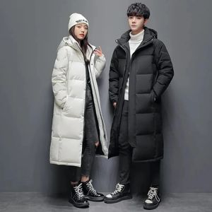 Parka da uomo in piumino -20 ° C Giacca giacche lunghe Inverno caldo leggero Piumino d'anatra bianco Cappotti Uomo Streetwear Cappotti Abbigliamento donna 231215