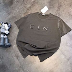 Designer Luxury Celins Classic Lovers 2022 neues bedrucktes T-Shirt mit einfarbigen Ärmeln im klassischen Frühlings- und Sommerstil