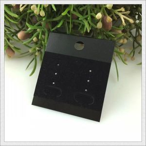 Boxes New Fashion! Wholesale 200pcs/lot Black Plastic+Velvet Earrings Card 5x4.5cm Custom Jewelry Earring Packaging Display Cards