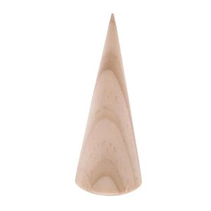 Caixas 10pcs cone de madeira casamento jóias display titular organizador 3 x 8 cm