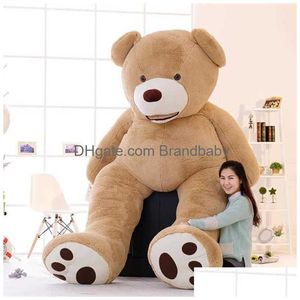 Plyschdockor 100-260 cm ini Dengan Harga Murah en71standard Coklat Amerika Raksasa Boneka Beruang Mainan Mewah Lembut Teddy Bear Kit Ang Dhdzg