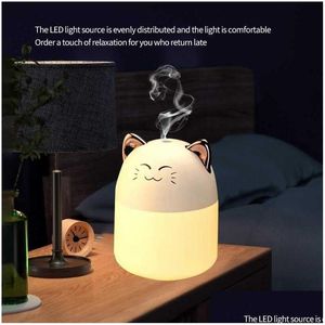 Essential Oils Diffusers Cute Pet Humidifier Mini Office Desktop Air Conditioning Room Humidification Usb Small Household Heavy Fog Dr Dhzco