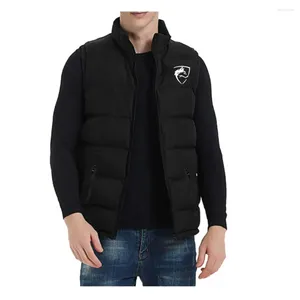 Gilet da uomo Trending Uomo Autunno Inverno Colletto alla coreana Gilet Outdoor Mantieni caldo Gilet Gilet Casual senza maniche Giacca stampata alla moda