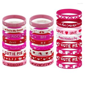 Bangle 24 PCS Valentine's Day Silicone Armband Set Armband handledsmycken