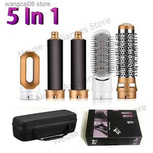 Electric Hair Dryer 5 in 1 Hair Dryer Hot Comb Set Professional Curling Iron Hair Straightener Styling Tool Hair Rollers Household For Airwrap T231216