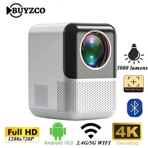 Proiettori Buyzco X10W Mini proiettore a ottica ultra corta Android 10 supportato Videoproiettore LED 4K Wifi Home Movie Theater 231215