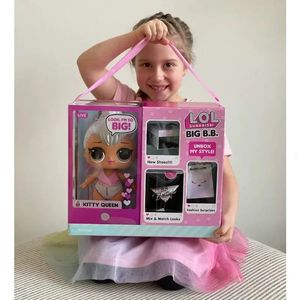 Action Toy Figures äkta Lola Surprise Big B -figur Kitty Queen Bon Doll Cherry färskaste fancy gurl prydnadstillbehör scen låtsas spela 231215