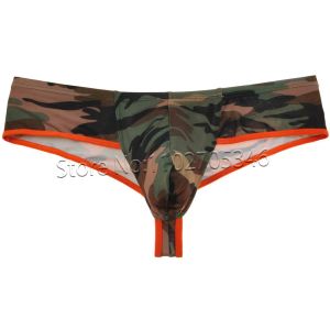 Intimo boxer perizoma mimetico da uomo Slip sfacciato Mini boxer perizoma pantalone sportivo