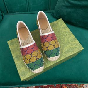 Scarpe casual Designer di lusso Espadrillas da donna Estate antiscivolo Marchio Comodo canale da pescatore con fondo piatto in tela