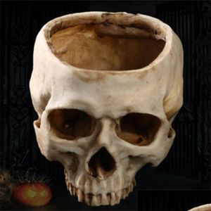 Fioriere Vasi Artigianato in resina Dente umano Insegnamento Scheletro Modello Halloween Home Office Fioriera Skl Vaso Decorazione 220614 Drop Del Dh5Na