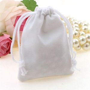 White Velvet Drawstring bag Gift Wrap bags Flocked phone bag Jewelry Pouches drawstring bag332T