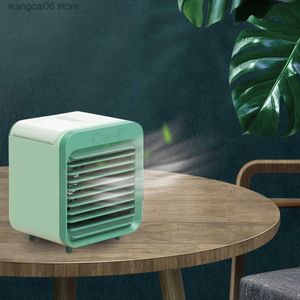 Raffreddatori d'aria portatili NUOVO Purificatore d'aria Ventilatore Condizionatore d'aria USB Ventola di raffreddamento ad acqua Desktop Protable Camera da letto a basso rumore incluso ventilatore elettrico notturno T231216