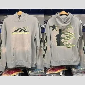 Męskie bluzy bluzy ścieżki High Street Flame szkielet do stare mężczyzn kobiety Hellstar Tracksuitvintage Hell Star Hellstar Brand Hellstar Hoodie 5424