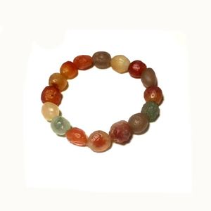 Bangle Sand desert Gobi beach natural agate multiple colour shape stone bead string bracelet ladies jewelry Free Shipping