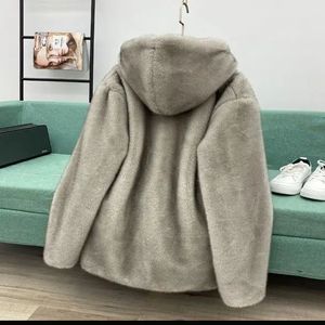 Men's Fur Faux Fur Winter Warm Men Thick Hoodies Tops Fluffy Fleece Faux Fur Hooded Jacket Coat Long Sleeve Cardigans Coat Sweatshirts Z69 231215