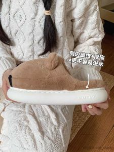 Slipperpar Koala Slipper Söta ins björn Bomull Hem Slipare 2023 Vinter Men Kvinnors varma plysch Hushåll Slipper Postpartum Shoes R231216