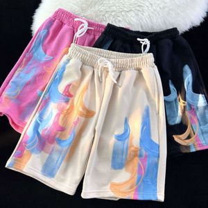 Summer Clothes Y2k American Minus Two New Graffiti Color Couple Street Retro Hip-hop Loose Casual Shorts