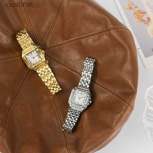 Watchy Watch's Watches Luksusowy moda Square Watches Marka Kwarcowa Kwarcowa Klasyczna Silver Simple Femme Steel Band Relogio Feminol231216