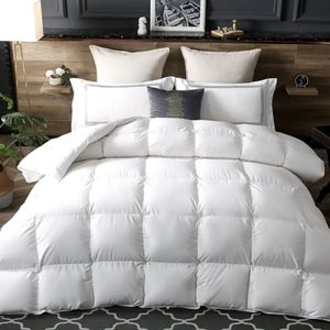 Comforters Set Kdjeikz Bread Goose Down Quilt Luxury Däcke Soft Comporter Spring Autumn Quilts100 Cotton Shell 231215