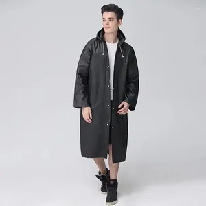 Regnrockar unisex kvalitet kvinnor camping eva regnkläder ogenomtränglig kappa svart regnrock kostym hög förtjockad vattentät män regn poncho