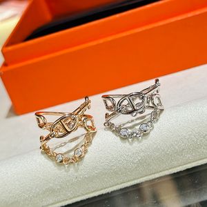 Chaine d Ancre Enchainee ring H for woman designer couple 925 silver diamond T0P Advanced Materials classic style brand designer premium gifts 035