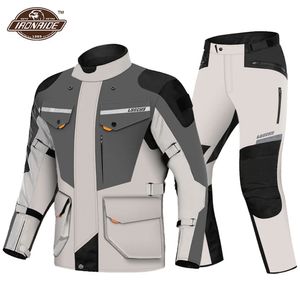 Men's Jackets LYSCHY Motocross Jacket Waterproof Motorcycle Jacket man Moto Suit Motorbike Riding Jacket Wear-resistant Motorcycle Protection 231216