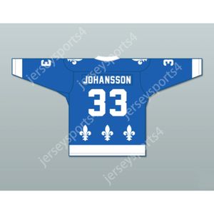 Custom Blue Anders Johansson 33 Le National de Quebec Hockey Jersey New Top Sched S-M-L-xl-xxl-3xl-4xl-5xl-6xl