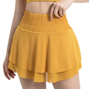 Skirts Skorts Women's tennis skiing shorts golf dress plus size fitness shorts mesh high waist yoga training running Skort pocket 231215