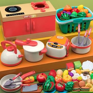 Mutfaklar Oyun Yemek Çocukları Evde Mini Mutfak Soba Oyuncak Simülasyon Kitchenware yemek pişirme Seti Pirinç Pirinç ve Kız Doğum Günü Hediyeleri Mini Oyuncaklar 231216